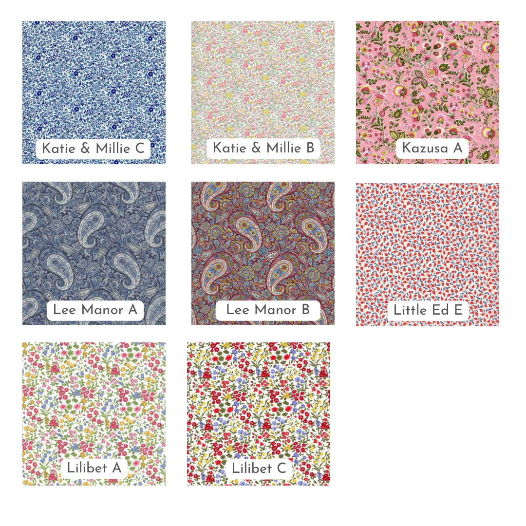 Liberty Ruffle Bibs & Burp Cloth