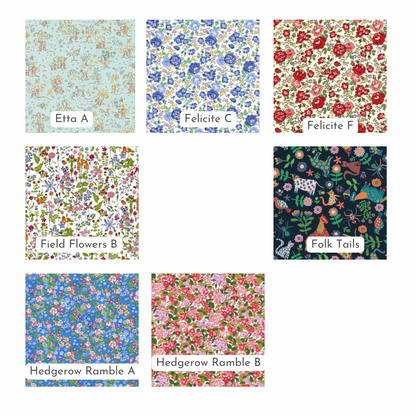 Liberty Ruffle Bibs & Burp Cloth