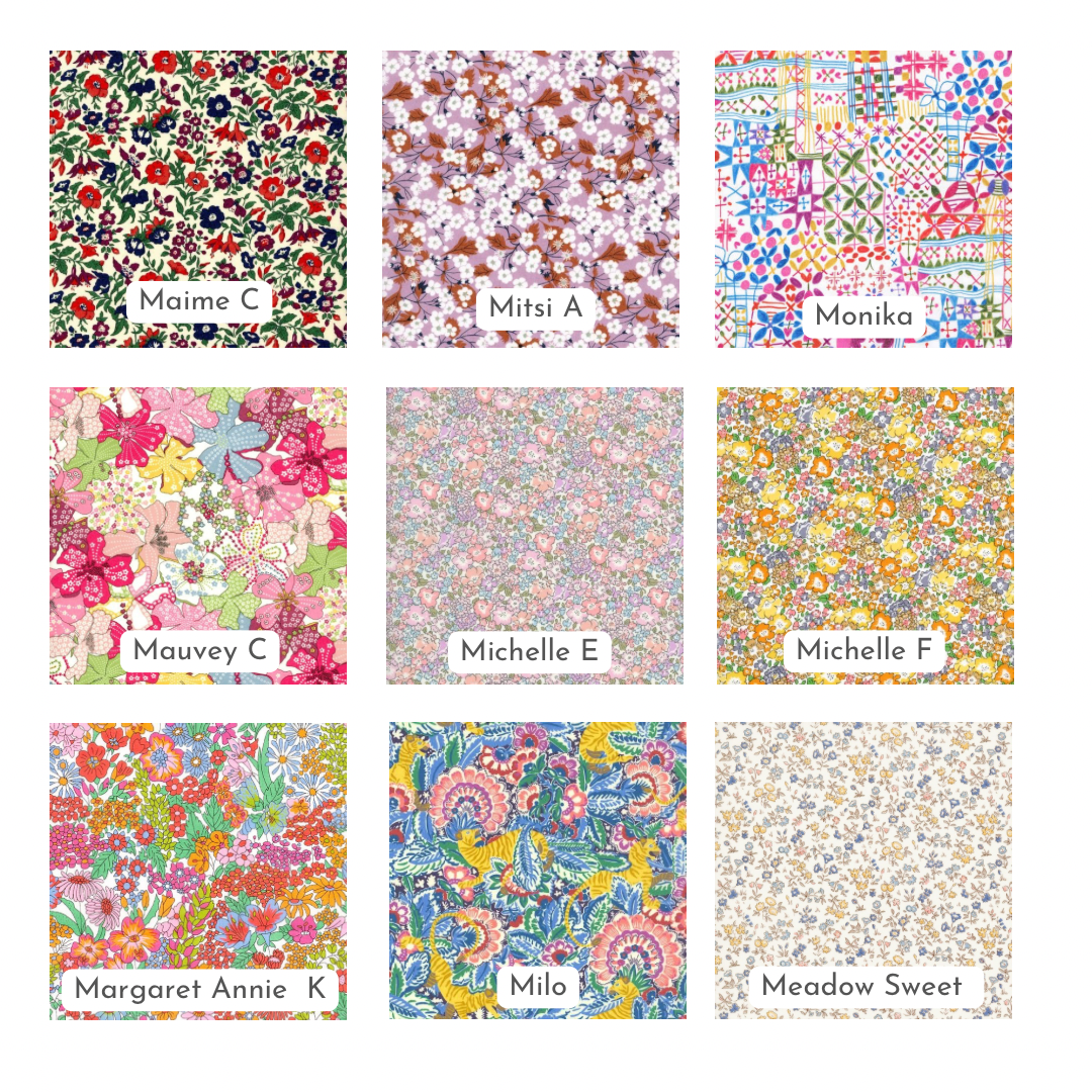 Liberty Ruffle Bibs & Burp Cloth