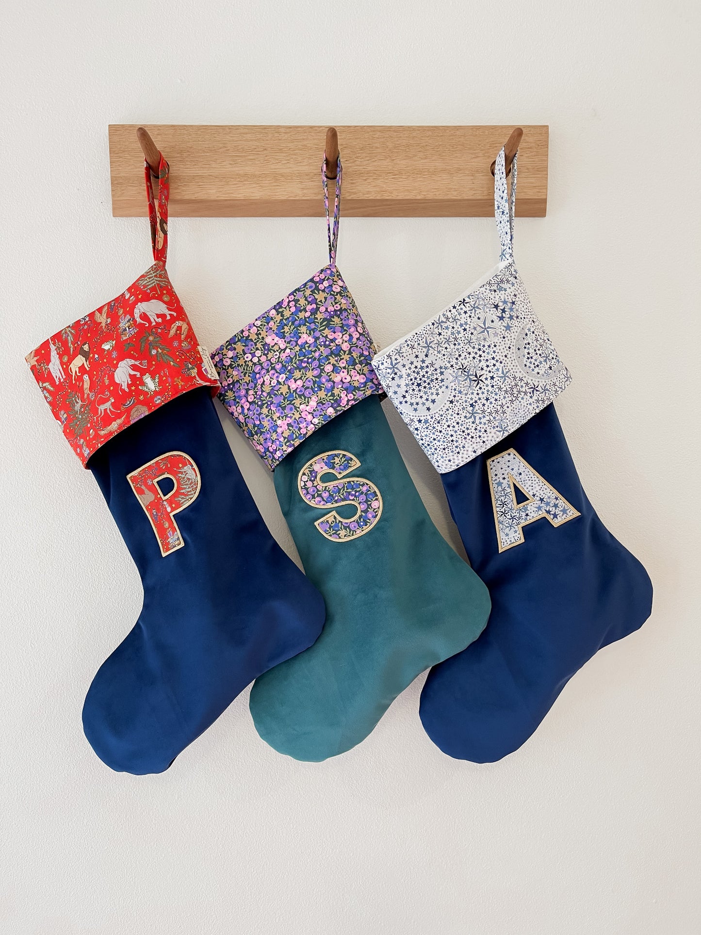 Velvet & Liberty Santa Stockings