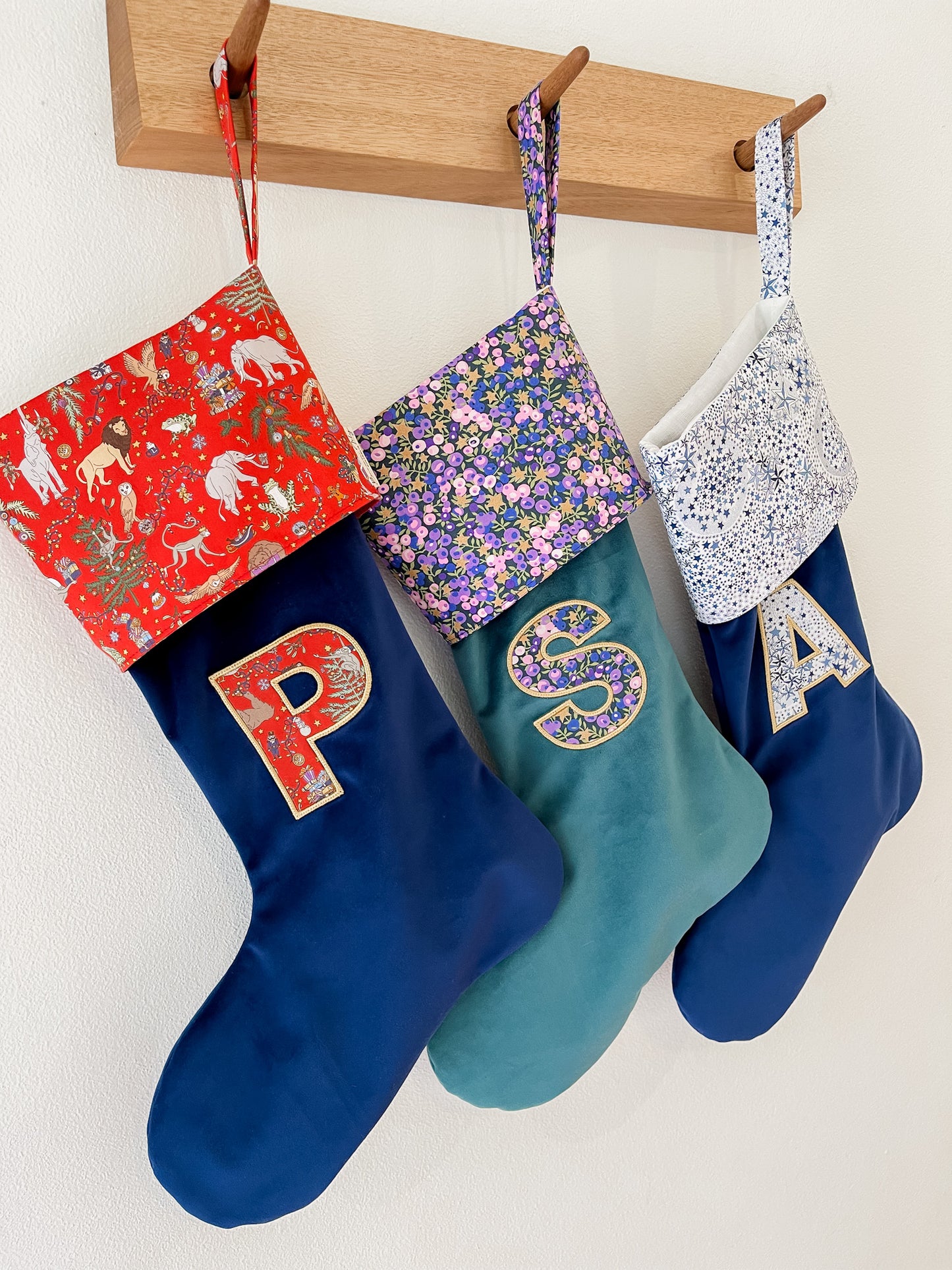 Velvet & Liberty Santa Stockings