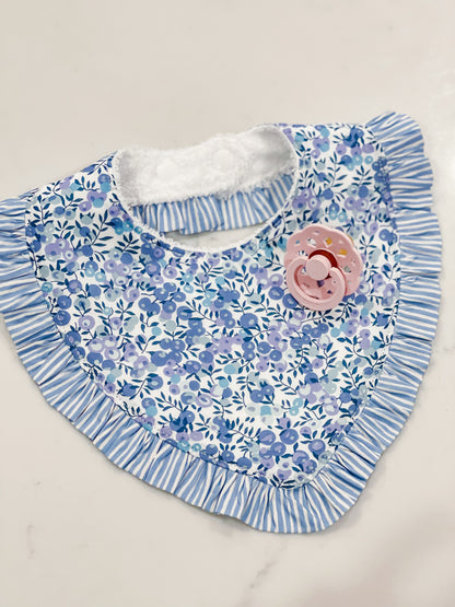 Liberty Ruffle Bibs & Burp Cloth