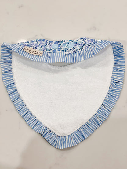 Liberty Ruffle Bibs & Burp Cloth