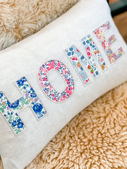 Liberty & Linen 'HOME' Cushion