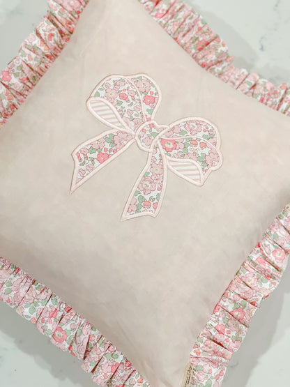 Liberty 'Bow' Ruffle Cushion