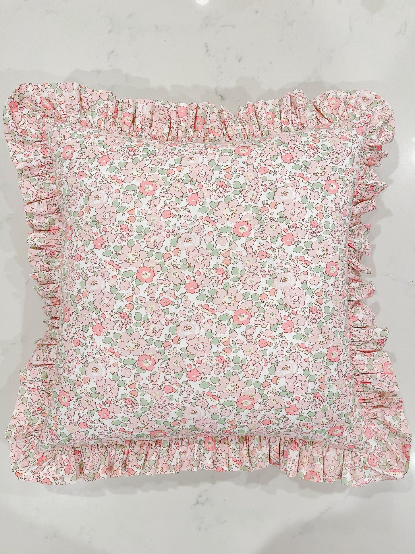 Liberty 'Bow' Ruffle Cushion