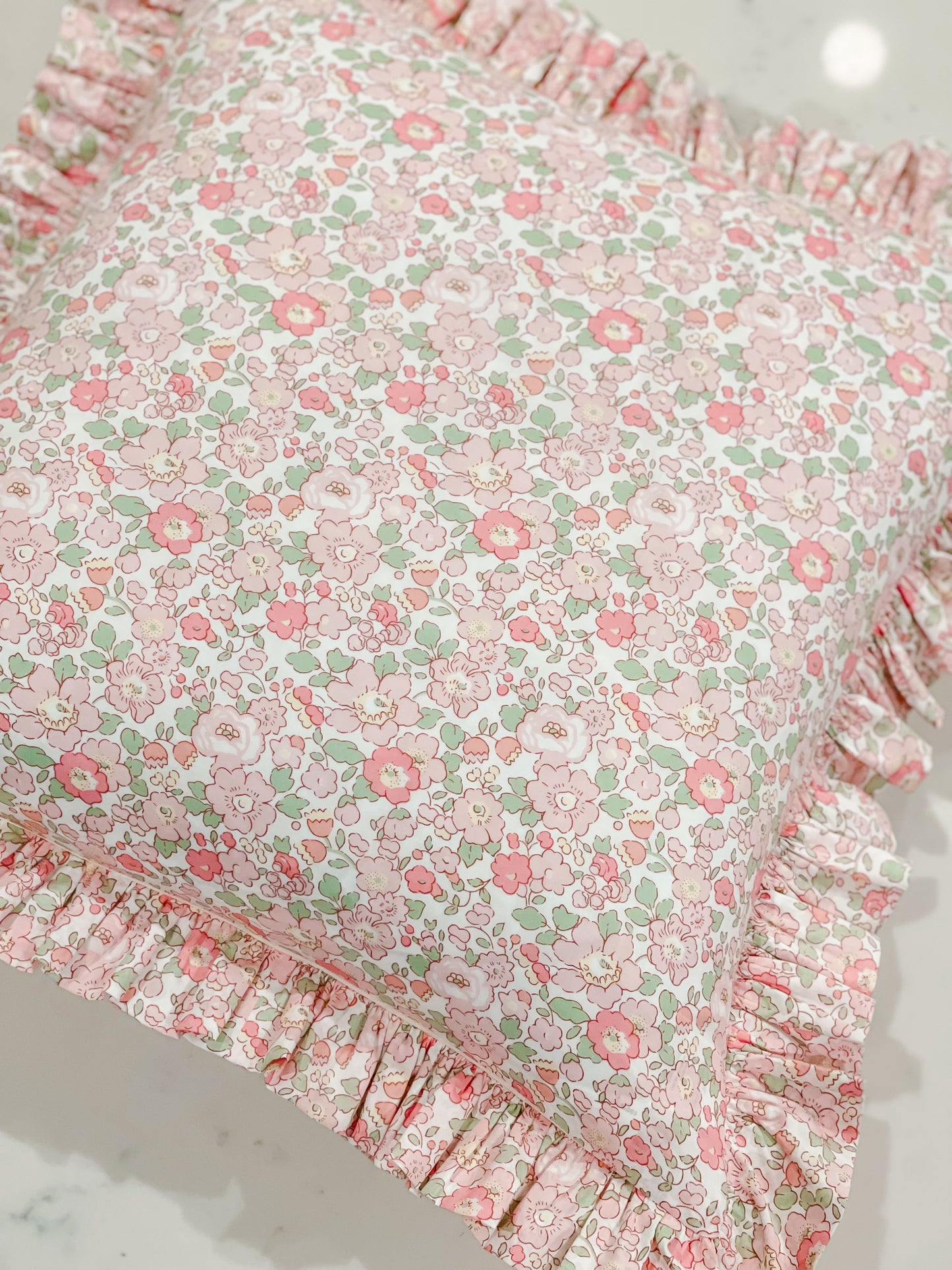 Liberty 'Bow' Ruffle Cushion